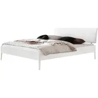 Hasena Lounge Sestola bedframe massief hout gestoffeerd hoofdbord
