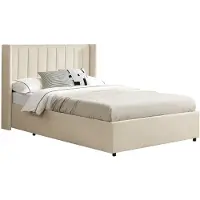 Juskys Gestoffeerd bed Savona - 200 x 140 cm - Beige - Incl. Bedlade