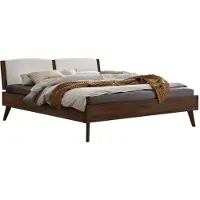 Hasena Lounge Fabro bedframe massief hout gestoffeerd hoofdbord