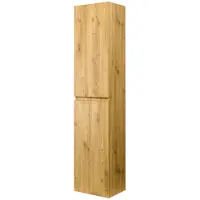 Aquazuro Hoge Badkamerkast Napoli 40cm - Scandinavisch Eik - 40x176x30cm