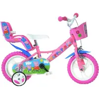 Dino Bikes 12-inch kinderfiets, meisjesfiets, Peppa Pig, Peppa Wutz