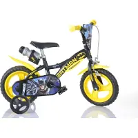 Dino Bikes Kinderfiets Batman 12 inch met zijwieltjes, drinkfles en klep