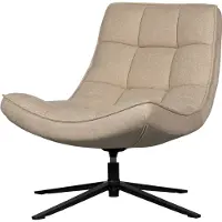 Woood Maudi Draaifauteuil - Polyester - Naturel - 84x74x86