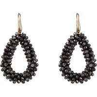 Go Dutch Label Day&Eve Hang Oorbellen Druppelvormig Dark Grey Goud