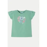 Mayoral - T-shirt - Maat 122 - Meisjes - Groen -