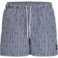 Jack & Jones Jongens zwemshort jpstmaui kreeft blauw/wit gestreept