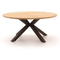 Yoi Tuintafel Noas Low Dining Bronze Teak Ø150