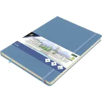 Kangaro schetsboek - A4 - sky blue - met elastiek en lint
