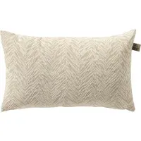 Dutch decor AUGUSTA - kussenhoes outdoor 30x50 cm - waterafstotend en uv-bestendig - gestreept - Marshmallow - wit en beige