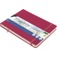Kangaro schetsboek - A5 landscape - ruby - met elastiek en lint