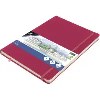 Kangaro schetsboek - A4 - ruby - met elastiek en lint