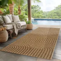 Muratap Timber buitenkleed – japandi, indoor & outdoor, jute-look vloerkleed,