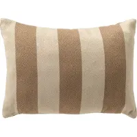 Dutch decor CYRUS - kussenhoes outdoor 40x60 cm - waterafstotend en uv-bestendig - gestreept - Irish Cream - beige