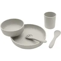 Kikkaboo Platinum Silicone Tableware Set 5 Units Zilver