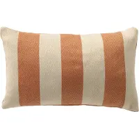 Dutch decor CYRUS - kussenhoes outdoor 30x50 cm - waterafstotend en uv-bestendig - gestreept - Peach Bloom - rood
