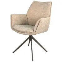 Moods Collection Eetkamerstoel Lisboa poot Moon draaibaar Anodic brown - be amazing papyrus 07