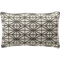 Dutch decor NISA - kussenhoes outdoor 30x50 cm - waterafstotend en uv-bestendig - Charcoal Gray - antraciet