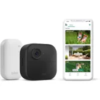 Blink Outdoor 4 - Netwerkbewakingscamera - Geschikt voor binnen- en buitengebruik - Weerbestendig - Kleurweergave (dag en nacht) - 1080p - Audio - Draadloos - Wi-Fi - Met Sync Module Core