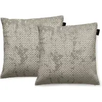 Linnick Velvet Sierkussens - taupe 50x50cm - Set van 2