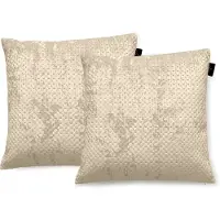 Linnick Velvet Sierkussens - beige 50x50cm - Set van 2