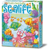 4M Knutselen - Giet En Verf - Zeedieren - Creatief Speelgoed - Hobbypakket Gips - 5+