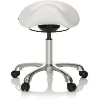 Hjh OFFICE ORTHO SIT - Werkstoel / werkkruk/ verhoogde bureaustoel Wit