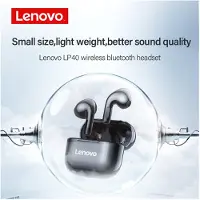 Lenovo LP 40 Bluetooth Oordopjes - Wireless Earphones - Draadloos - Draadloze Oordopjes - Draadloze Oortjes - Bluetooth Oordopjes - - Oortjes - Zwart