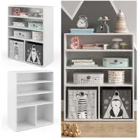 Vicco Luigi Kinderboekenkast – 72 x 90.2 cm 2 compartimenten Wit