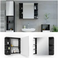 Vicco Fynn Badkamerspiegelkast – 79.6 x 64 cm Antraciet