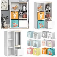 Vicco Luigi Kinderboekenkast – 29.2 x 107.8 cm met 2 vouwboxen opt.1 Wit