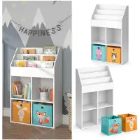 Vicco Luigi Kinderboekenkast – 72 x 114.2 cm met 2 vouwboxen Wit