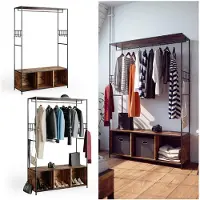 Vicco Fyrk Kledingopslagkast – 119.5 x 189 cm Eiken rustiek