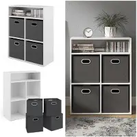 Vicco Boekenrek – 72 x 90.2 cm met 4 vouwboxen Wit
