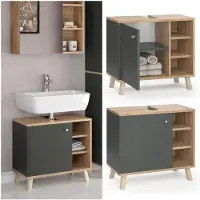 Vicco Wastafelonderkast Senyo Antraciet 60 x 54 cm, Model 36361