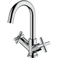 AquaVive Wastafelmengkraan Rosali - Draaibaar - Chroom - 27,2cm