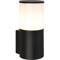 Telefunken - LED wandlamp - IP54 - Zwaailamp - Zwart - Verwisselbare lamp - 9,4 x 21,9 x 12,6 cm - Zwart