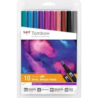 Tombow ABT-10C-3 Waterbasis ABT Dual Brush Pen 10 Galaxy-kleuren