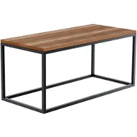 CLP Manteo Bijzettafel - metaal met hout - woonkamer - Salontafel van eikenhout - Sofa-tafel met metalen frame - Vierkant nachtkastje 100x45x50 cm