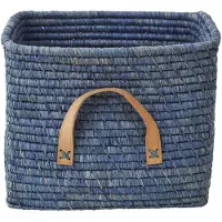 Rice raffia opbergmand Blauw