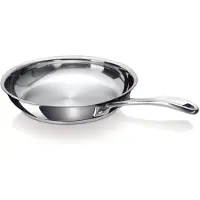 Beka Chef, Ronde, universele pan, roestvrij staal, keramisch, geschikt voor gas, halogeen, inductie, afgesloten kookplaat, roestvrij staal, 26 cm