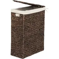 Dixie Water Hyacinth Fishbone Rectangular Laundry Basket - Wasmanden Waterhyacint Brown - 45127