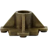 House Doctor Castle Kandelaar Antiek Messing 9x9 Cm - Kaarshouders Aluminium Brass - 205341800