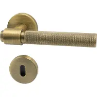 Beslag Design Helix 200 Euro Standard Deurkruk Met Sleutelgat Antiek Bronzen - Knoppen en deurgrepen Aluminium Antique Bronze - 751010-41E