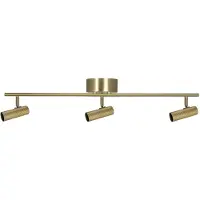 Globen Lighting Hubble 3 Long plafonnière Geborsteld messing