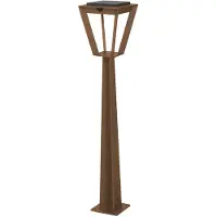 LES JARDINS LED tuinpadverlichting solar Metro m sensor corten Metro, dimbaar, bruin / roest, Aluminium, Solar buitenverlichting