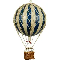 Authentic Models Floating The Skies Luchtballon 13x8.5 Cm Navy Blue / Ivoor - Decoratieve accessoires Papier Ivory - AP160N