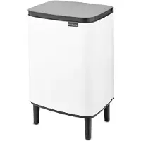 Brabantia Bo hi afvalemmer 12 liter met kunststof binnenemmer white |