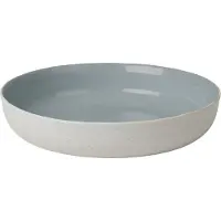 Blomus Sablo Stone Diep Bord 18, | Lichtgrijs / Blauw | Stoneware