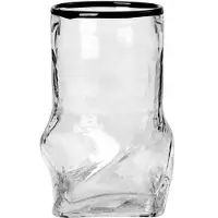 Broste Copenhagen Ellen Vaas Doorzichtig / Zwart - Vazen Mondgeblazen Glas Black - 14485087