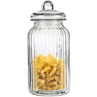 Alessandro Snoeppot/voorraadpot - met deksel - luchtdicht - glas - 3500 ml - D15 x H32 cm - koektrommel